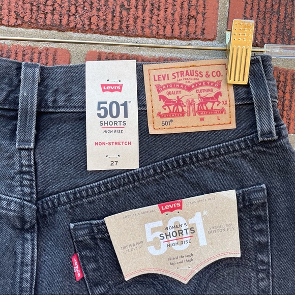 Levi’s 501 High-Rise Denim Cut Off Jean Shorts - Picture 7 of 15